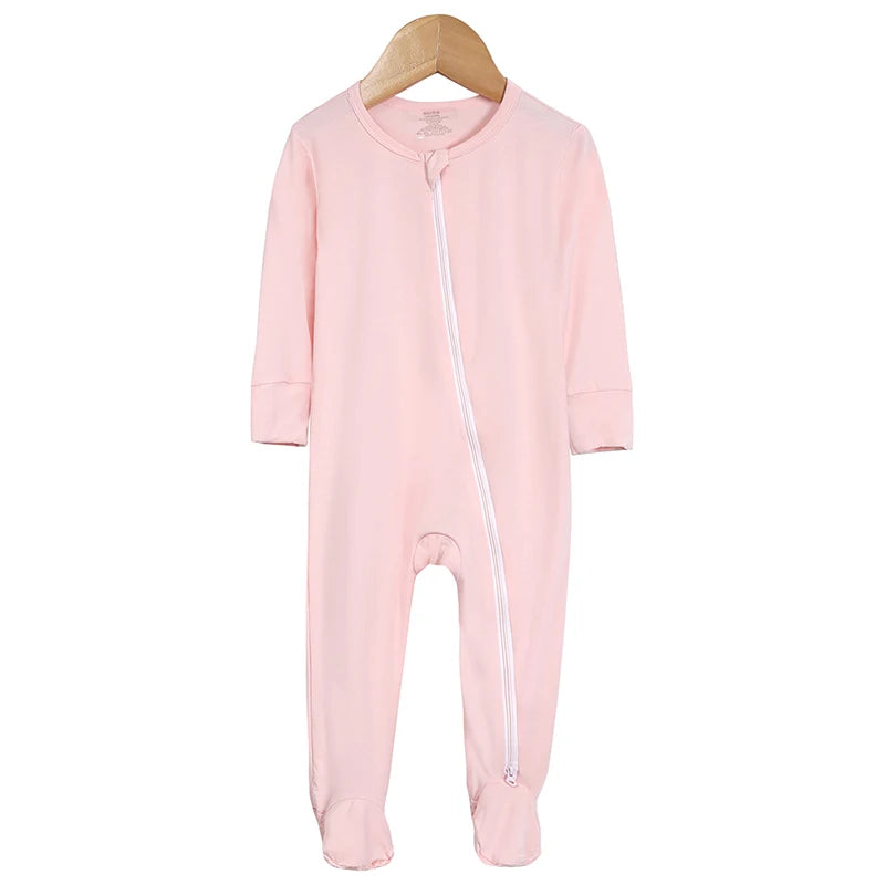 Babygrow - Bamboo with zipper - breathable &amp; unisex 0–24 months 