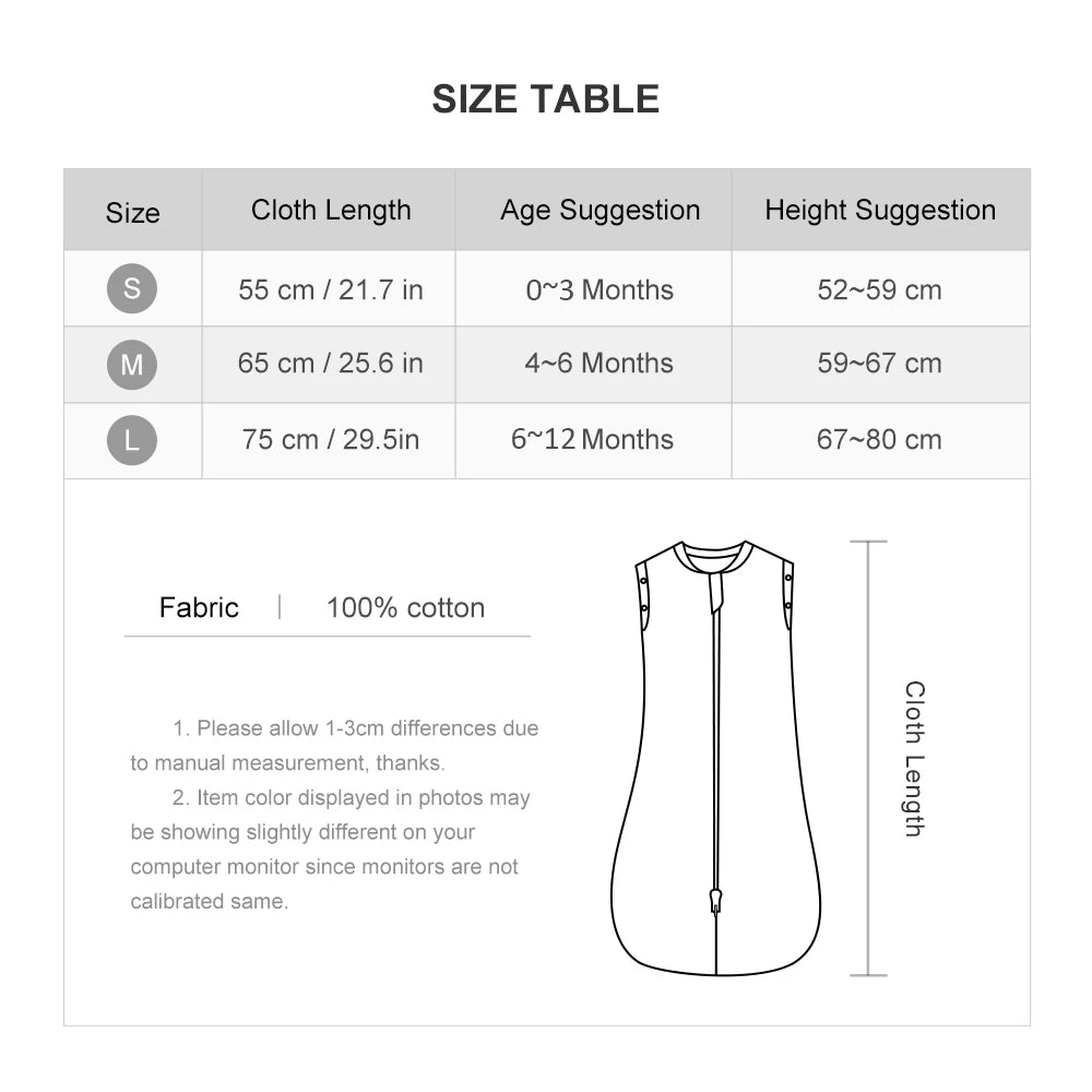 Summer Baby Sleeping Bag – Sleeveless &amp; Breathable (0–24 months)