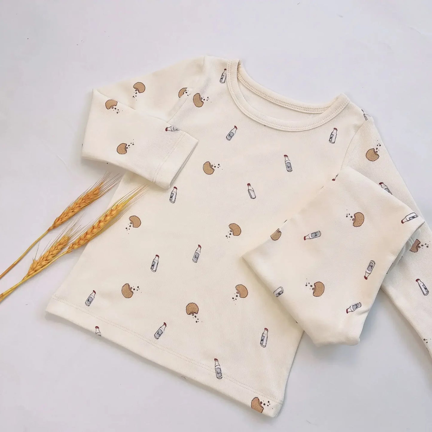 Baby pajama set – long sleeves &amp; pants – soft cotton – unisex loungewear