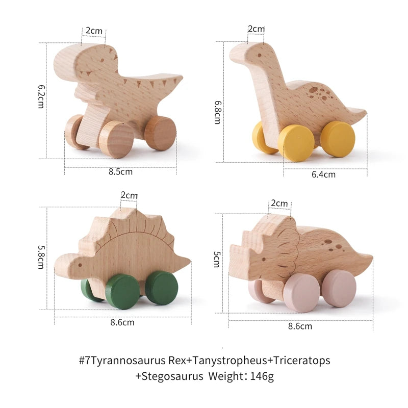 Wooden toy cars – sustainable beechwood vehicles – available in various designs