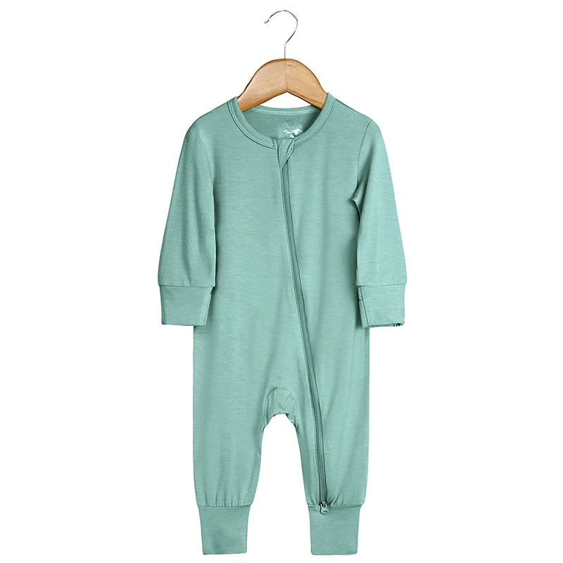 Babygrow - Bamboo with zipper - breathable &amp; unisex 0–24 months 