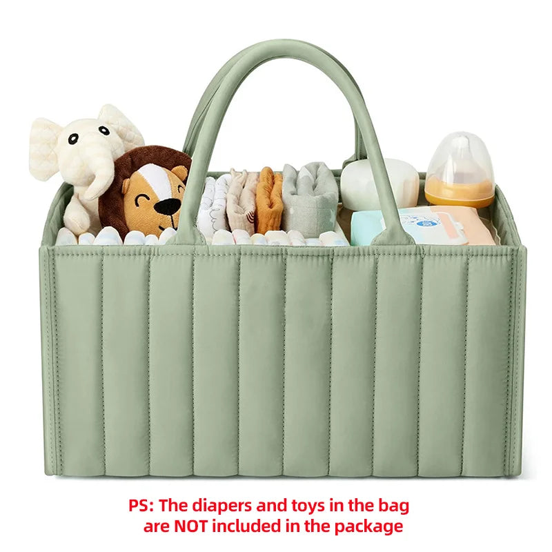 Foldable diaper bag organizer – spacious basket for diapers &amp; baby items – portable &amp; multifunctional