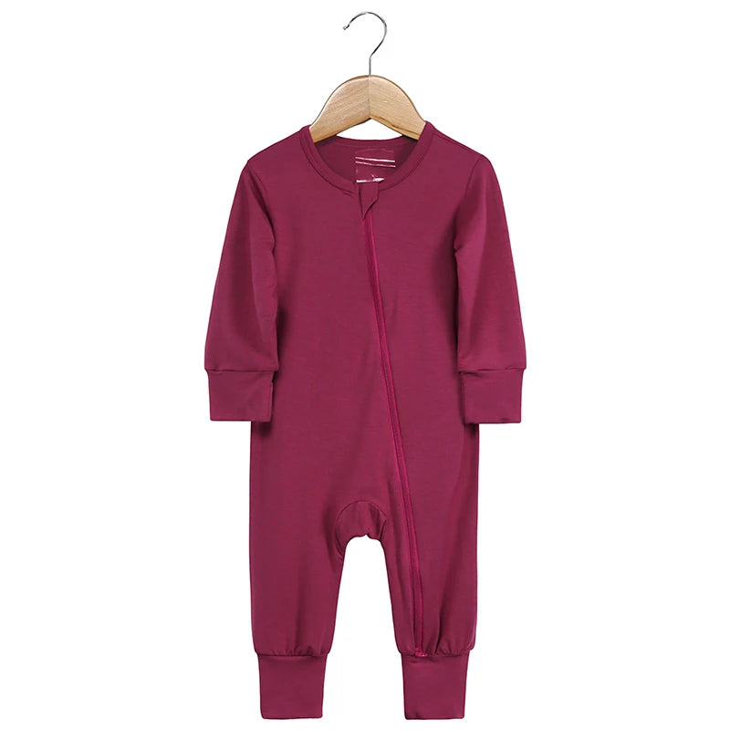 Babygrow - Bamboo with zipper - breathable &amp; unisex 0–24 months 