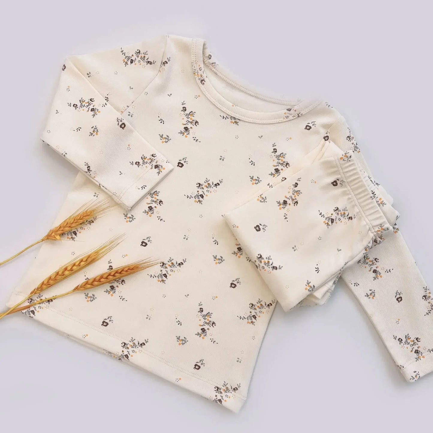 Baby pajama set – long sleeves &amp; pants – soft cotton – unisex loungewear