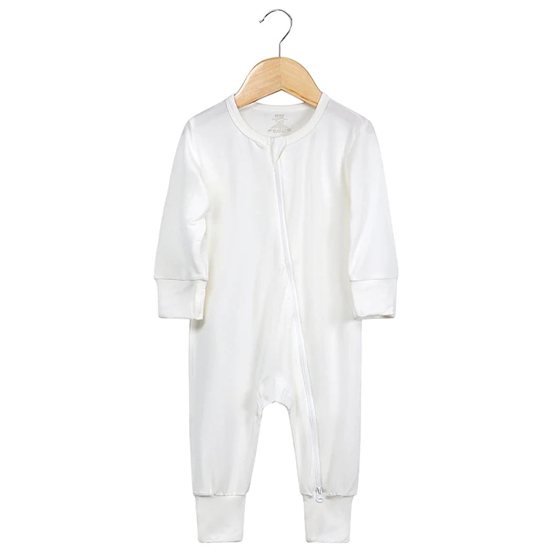 Babygrow - Bamboo with zipper - breathable &amp; unisex 0–24 months 