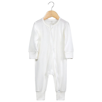 Babygrow - Bamboo with zipper - breathable &amp; unisex 0–24 months 