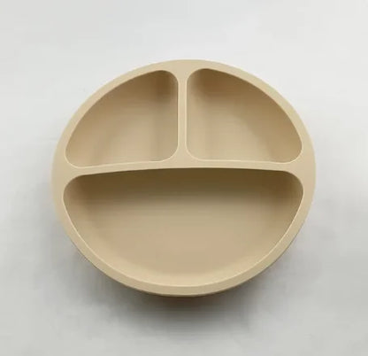 5-Piece Silicone Children's Dinnerware Set - Non-Slip Plate, Bowl, Spoon &amp; Fork - BPA-Free