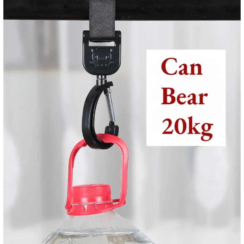Swivel stroller hooks – universal bag carriers – sturdy hanging hooks for buggies and strollers