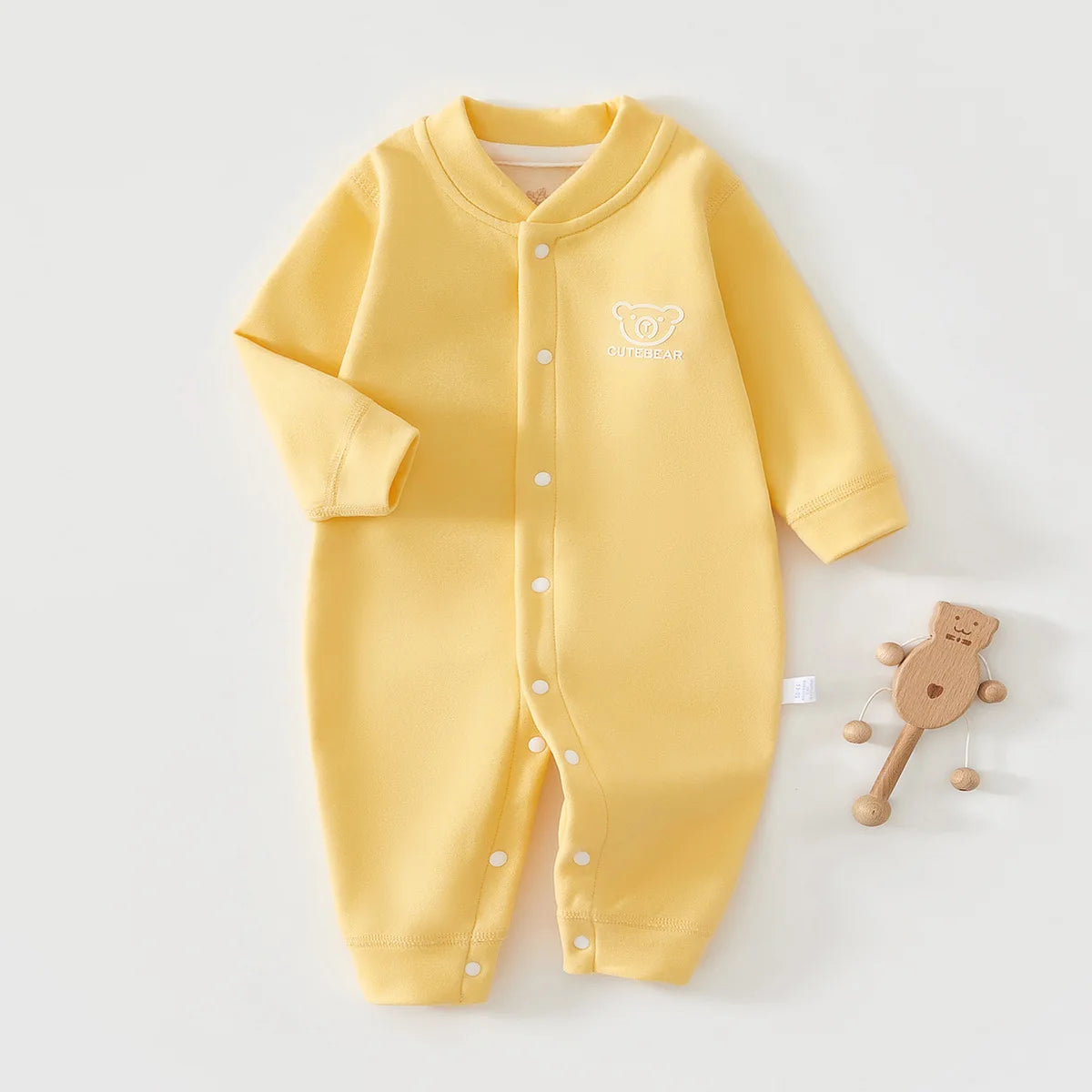 Warm baby romper – autumn/winter – soft cotton – unisex