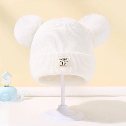 Baby winter hat – knitted beanie with pompom – unisex 