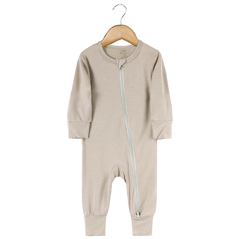 Babygrow - Bamboo with zipper - breathable &amp; unisex 0–24 months 
