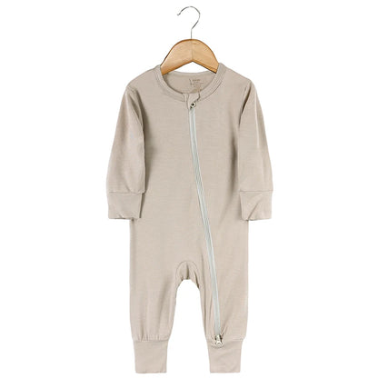 Babygrow - Bamboo with zipper - breathable &amp; unisex 0–24 months 
