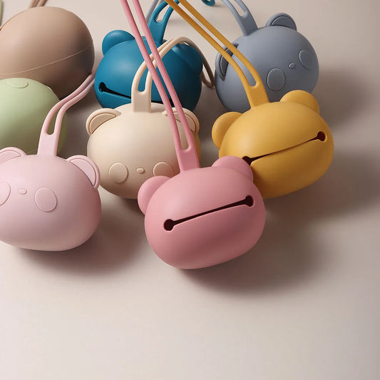 Panda Bear Pacifier Holder – Silicone Pacifier Case for Babies