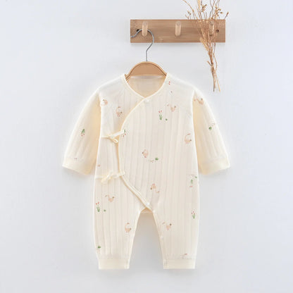 Baby romper with long sleeves – 3-layer cotton – spring/autumn – unisex romper/playsuit for newborns