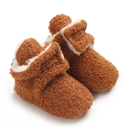 Baby fleece booties – non-slip winter shoes – first step shoes for boys &amp; girls