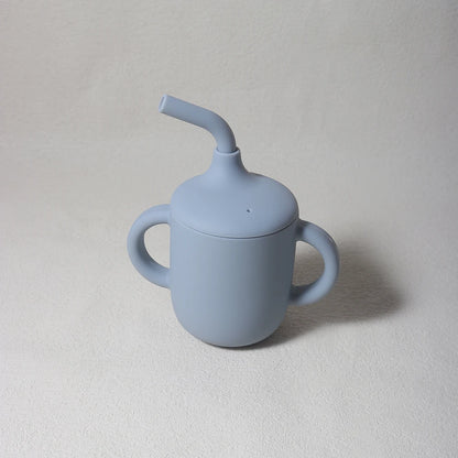 Baby Silicone Sippy Cup 180ml – BPA-Free Drinking Cup with Handles for Learning to Drink