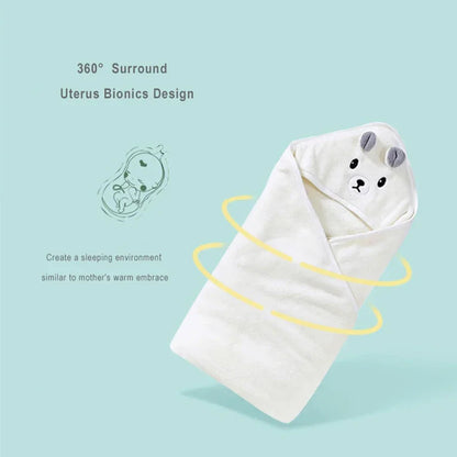 Baby bath cape with hood – 80x80 cm – soft and warm for after a bath