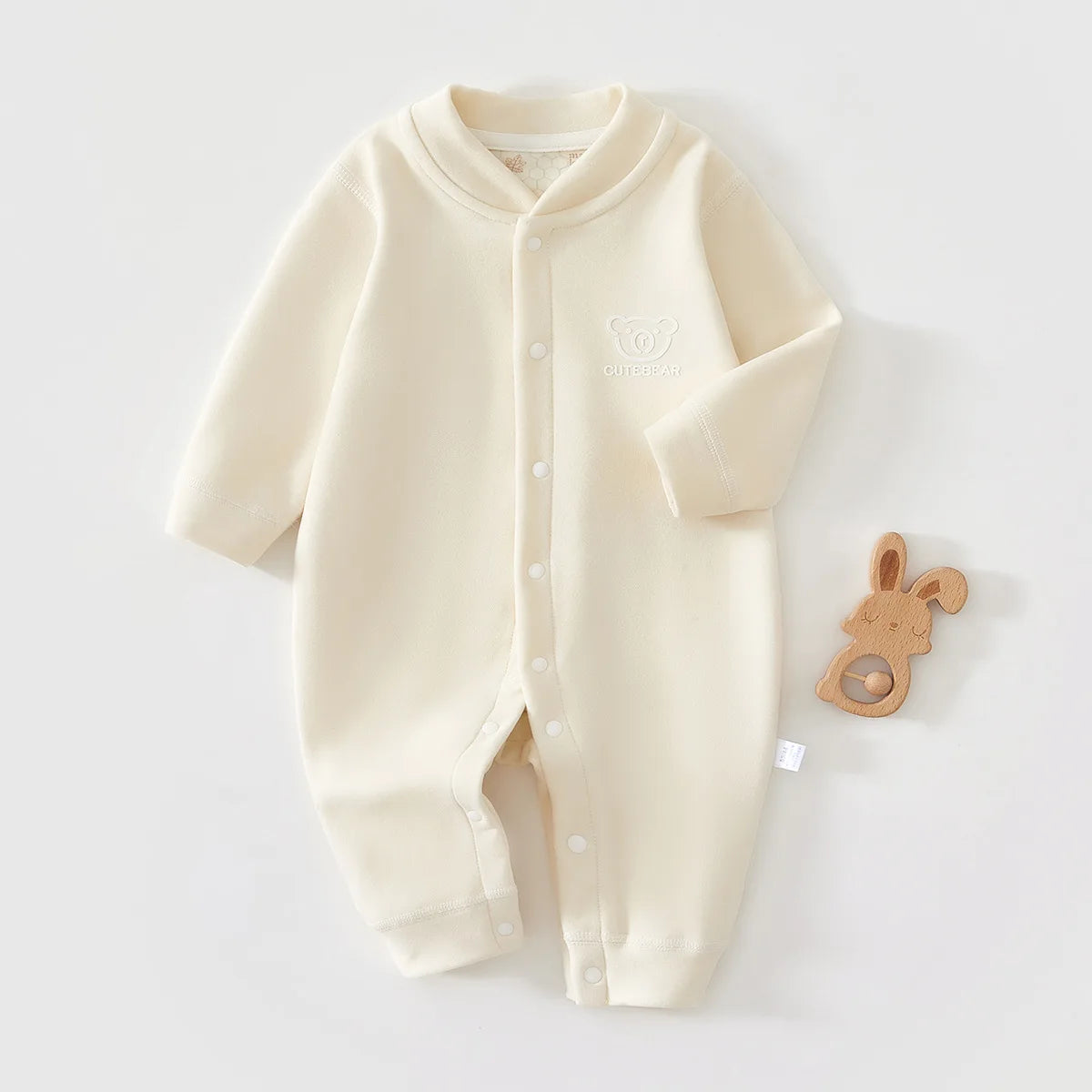 Warm baby romper – autumn/winter – soft cotton – unisex