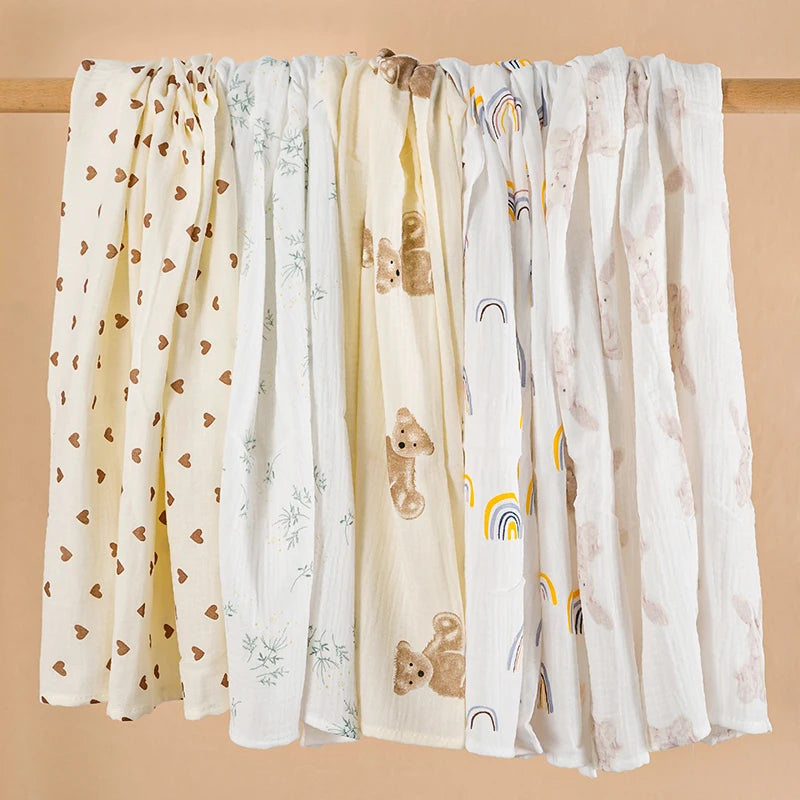 Muslin baby blanket 100x100 cm – cotton – swaddle, bath towel &amp; crib blanket