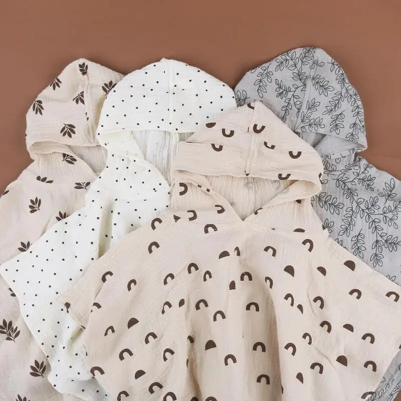 Baby bathrobe with hood - skin-friendly bath towel - toddler bathrobe for after the bath