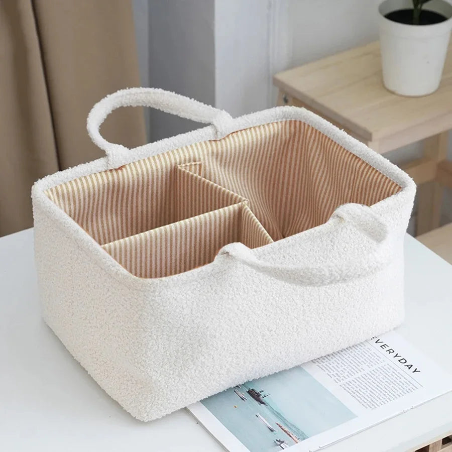 Teddy storage basket - multifunctional diaper bag &amp; organizer - for bottles, diapers &amp; baby items