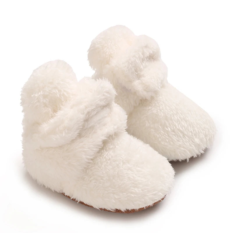 Baby fleece booties – non-slip winter shoes – first step shoes for boys &amp; girls