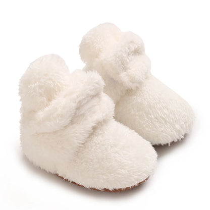 Baby fleece booties – non-slip winter shoes – first step shoes for boys &amp; girls