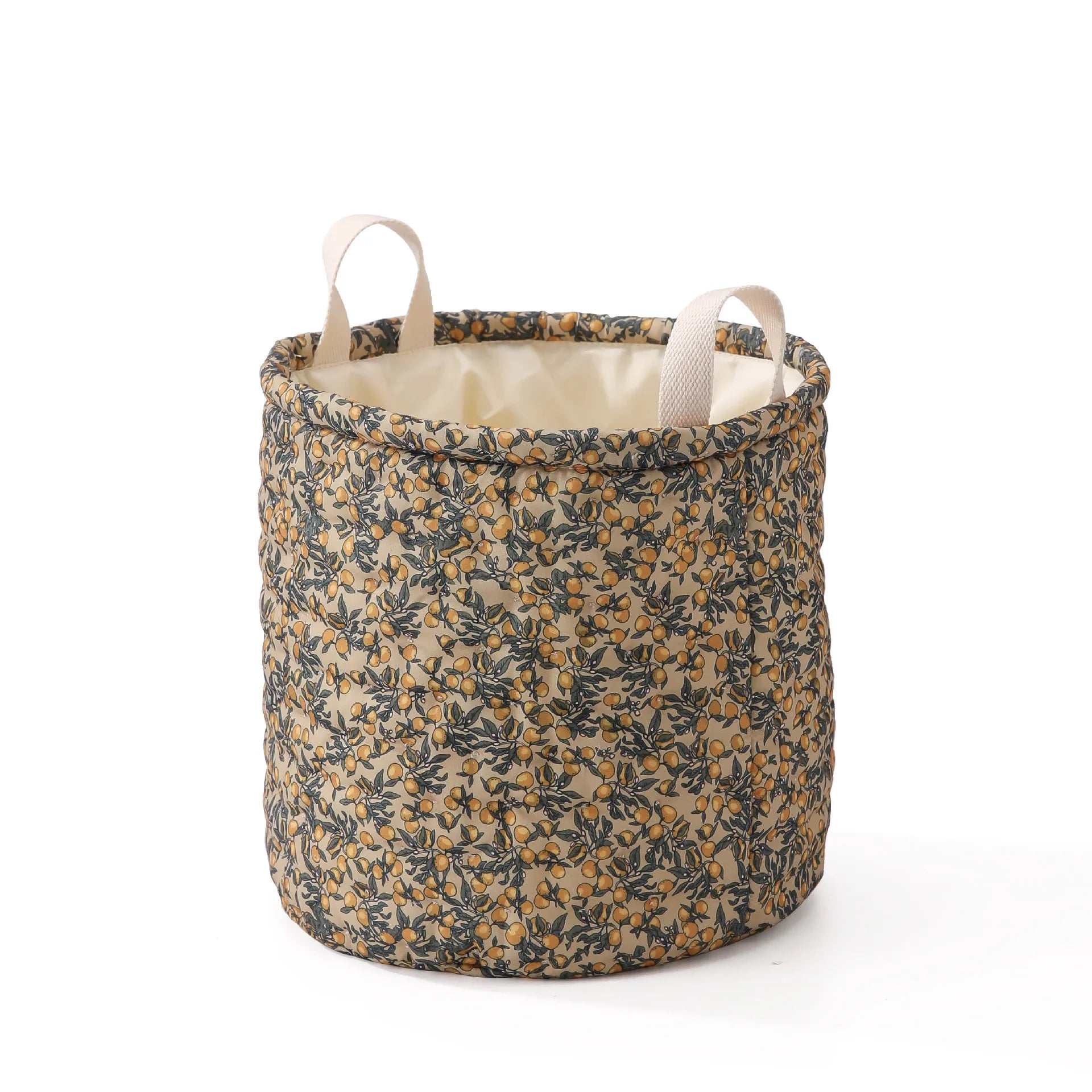 Floral print storage basket – 28x28 cm – cotton basket for diapers, toys &amp; baby items