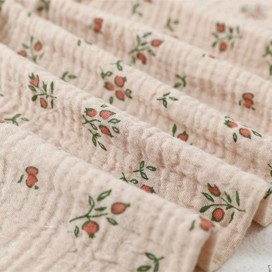 Cotton swaddle blanket – 85x65 – muslin with floral print – newborn &amp; crib blanket – breathable