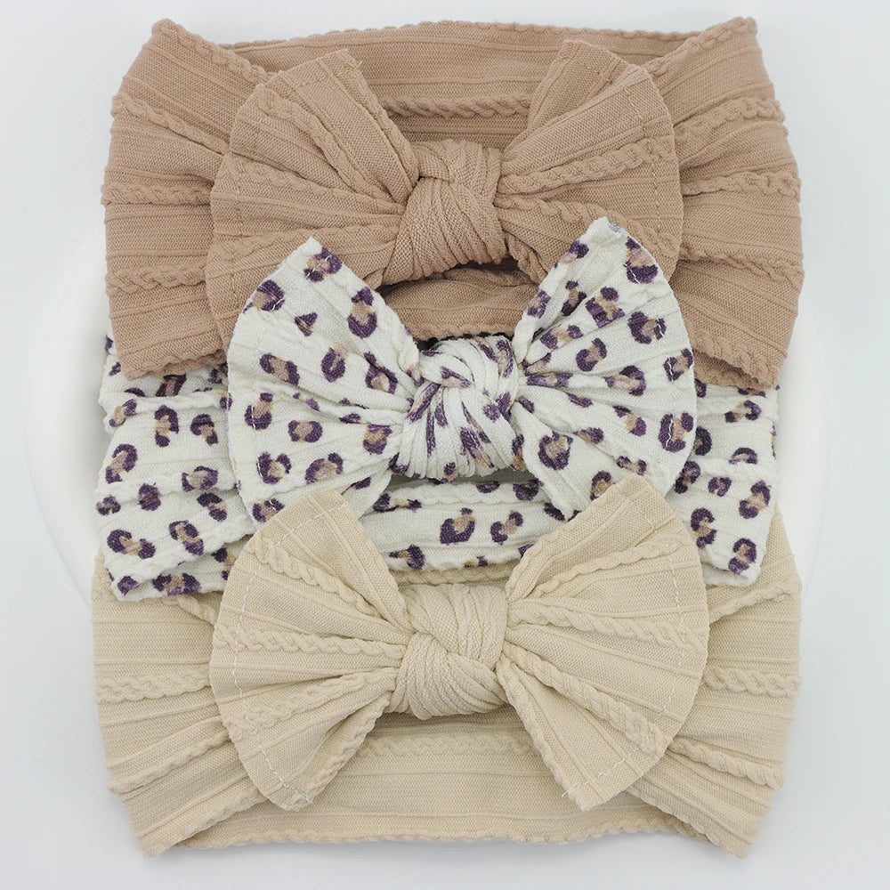 3-piece baby headband set – bows &amp; elastic band – newborn gift &amp; hair accessory