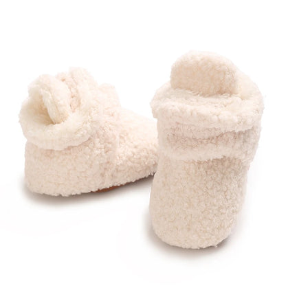 Baby fleece booties – non-slip winter shoes – first step shoes for boys &amp; girls