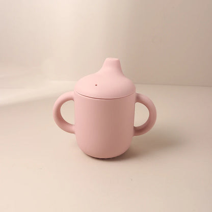 Baby Silicone Sippy Cup 180ml – BPA-Free Drinking Cup with Handles for Learning to Drink