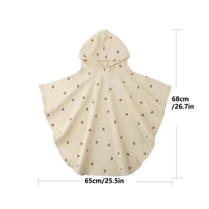 Baby bathrobe with hood - skin-friendly bath towel - toddler bathrobe for after the bath