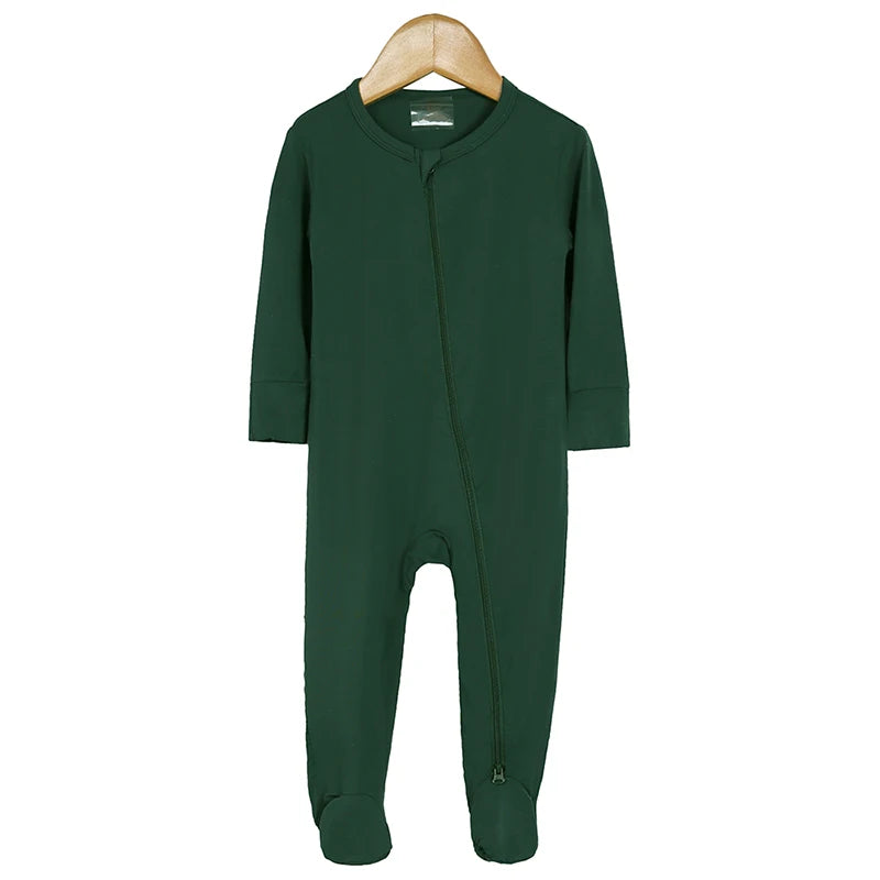 Babygrow - Bamboo with zipper - breathable &amp; unisex 0–24 months 