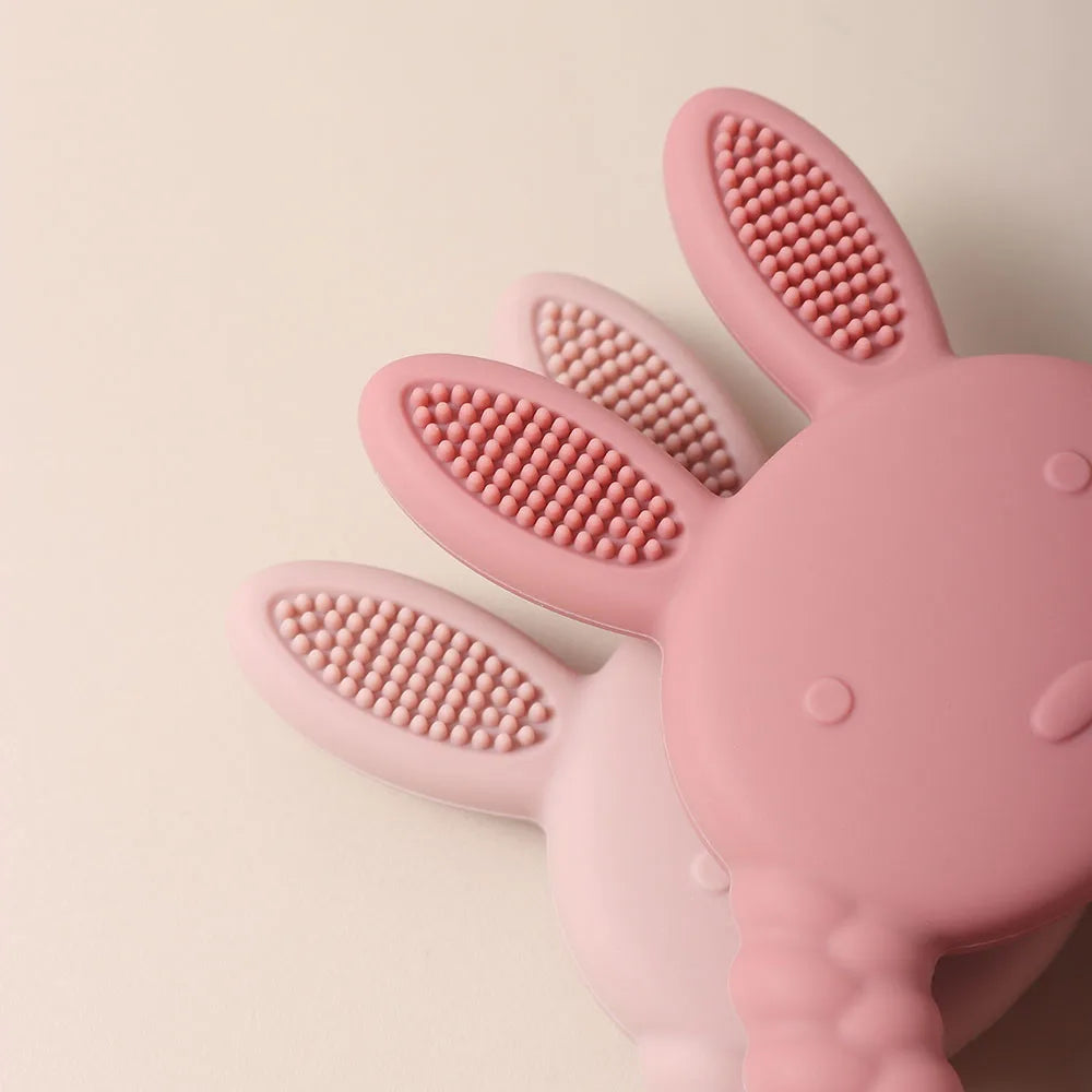 Silicone Teething Ring Rabbit &amp; Baby Toothbrush