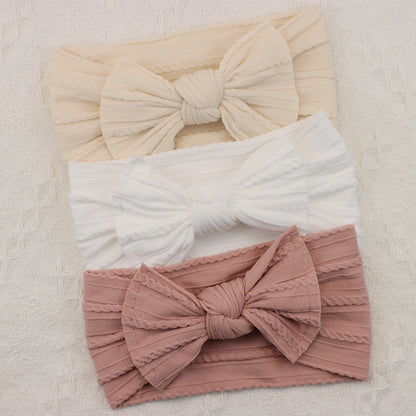 3-piece baby headband set – bows &amp; elastic band – newborn gift &amp; hair accessory