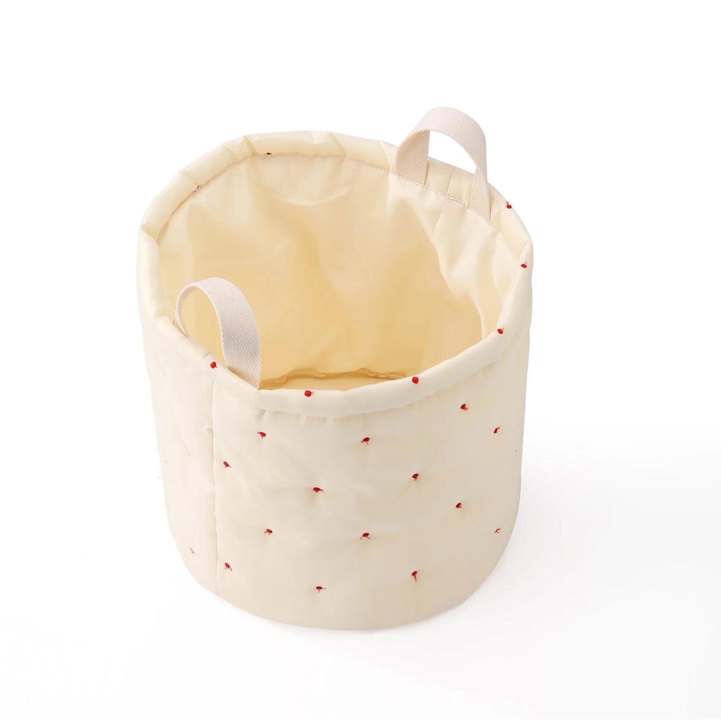 Floral print storage basket – 28x28 cm – cotton basket for diapers, toys &amp; baby items