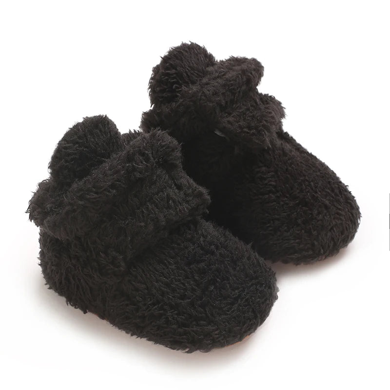 Baby fleece booties – non-slip winter shoes – first step shoes for boys &amp; girls