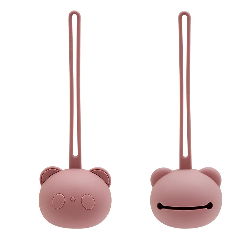 Panda Bear Pacifier Holder – Silicone Pacifier Case for Babies