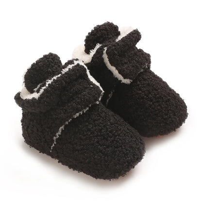 Baby fleece booties – non-slip winter shoes – first step shoes for boys &amp; girls