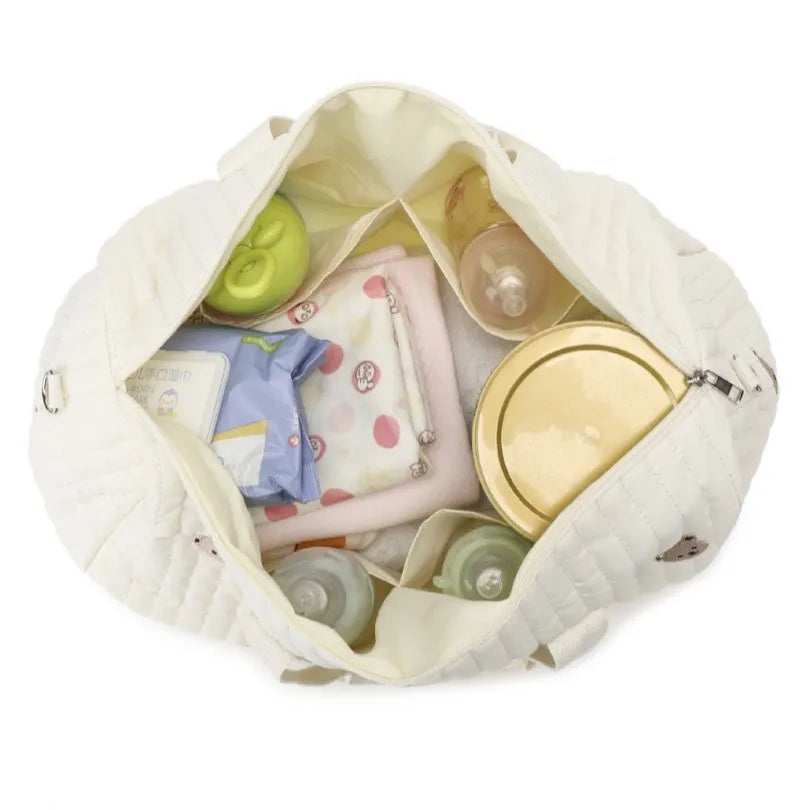 Waterproof mommy bag – 48x28x24 cm – large capacity – floral print &amp; multifunctional design