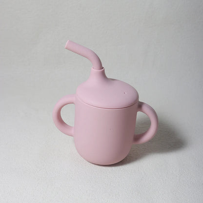 Baby Silicone Sippy Cup 180ml – BPA-Free Drinking Cup with Handles for Learning to Drink