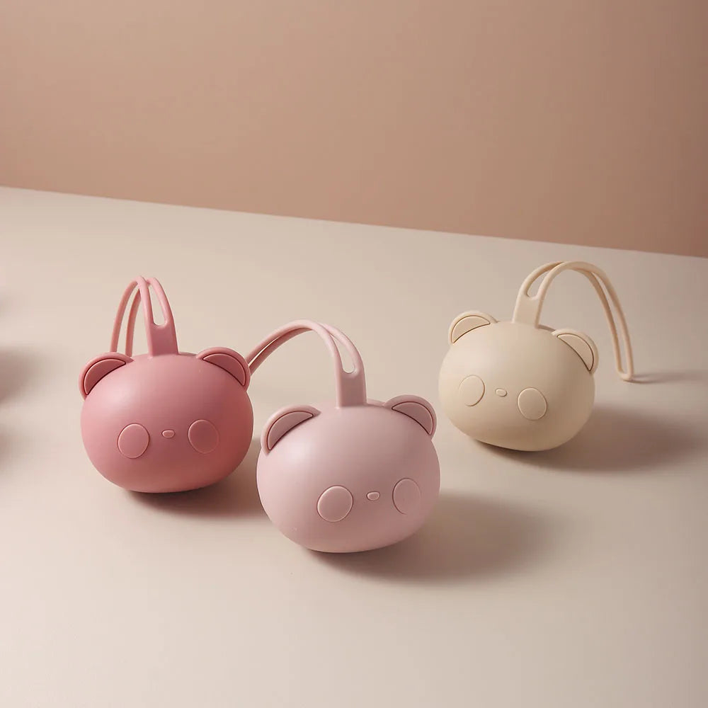 Panda Bear Pacifier Holder – Silicone Pacifier Case for Babies