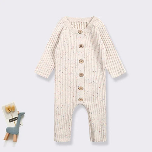 Long-sleeved romper – autumn-style baby romper – soft cotton – 0–24 months