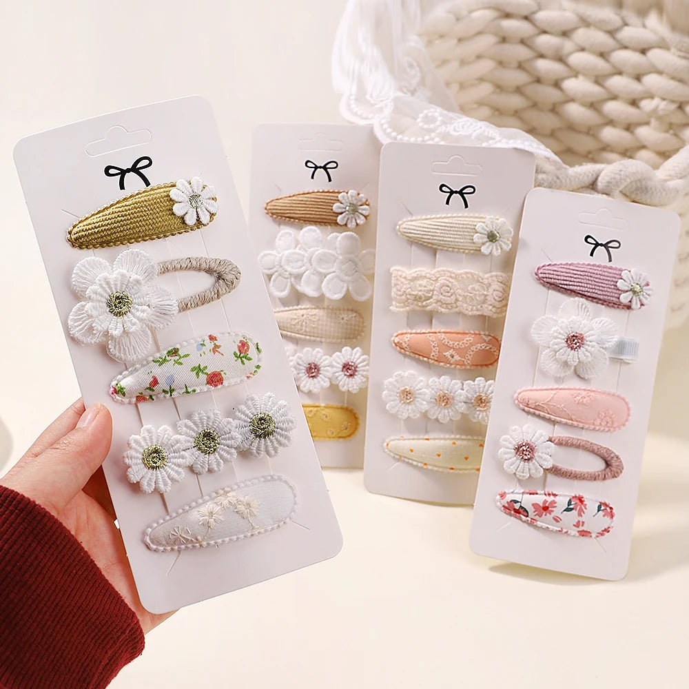 5-Piece Baby Hair Clip Set – Bows &amp; Flowers – Cute Hair Accessories for Toddlers