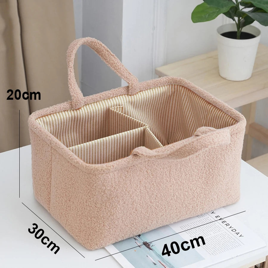 Teddy storage basket - multifunctional diaper bag &amp; organizer - for bottles, diapers &amp; baby items