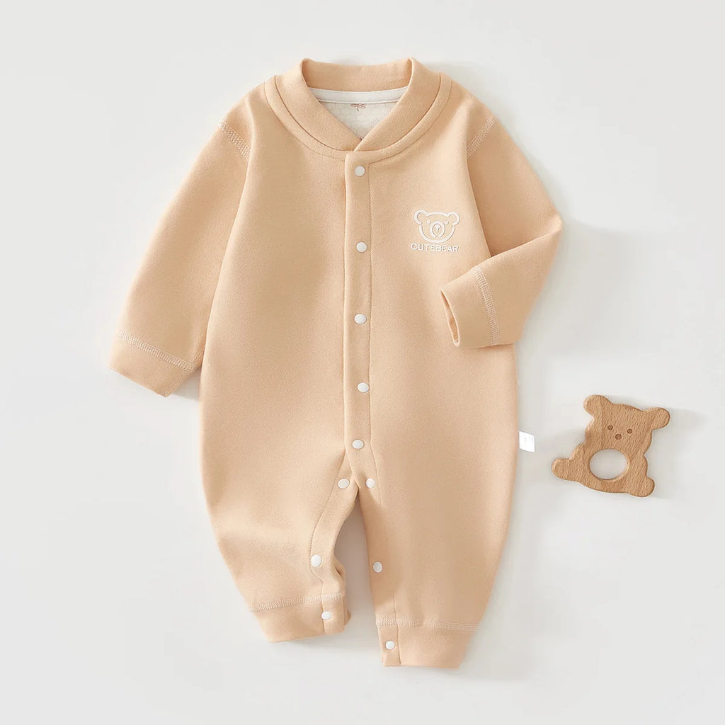 Warm baby romper – autumn/winter – soft cotton – unisex