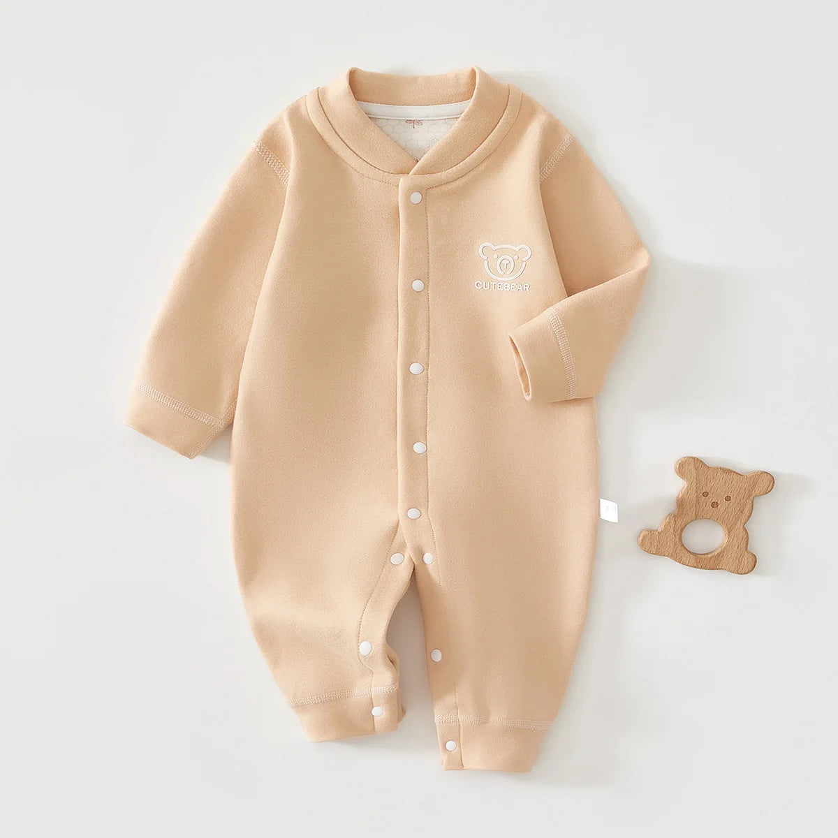 Warm baby romper – autumn/winter – soft cotton – unisex
