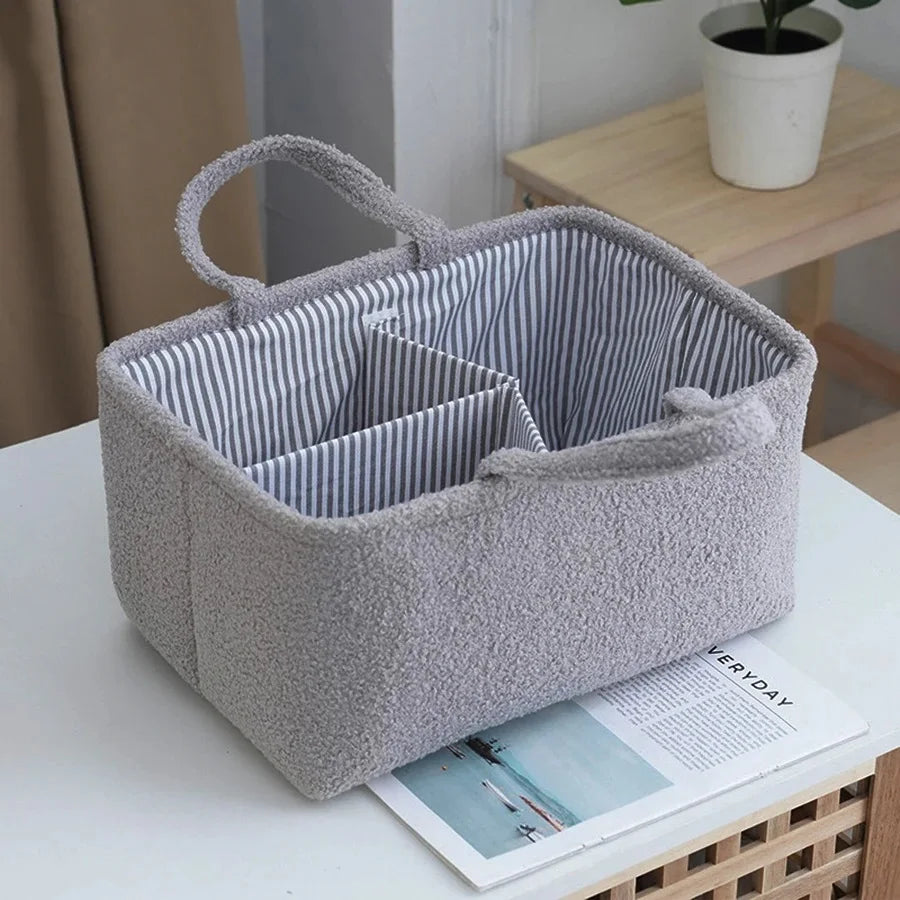 Teddy storage basket - multifunctional diaper bag &amp; organizer - for bottles, diapers &amp; baby items