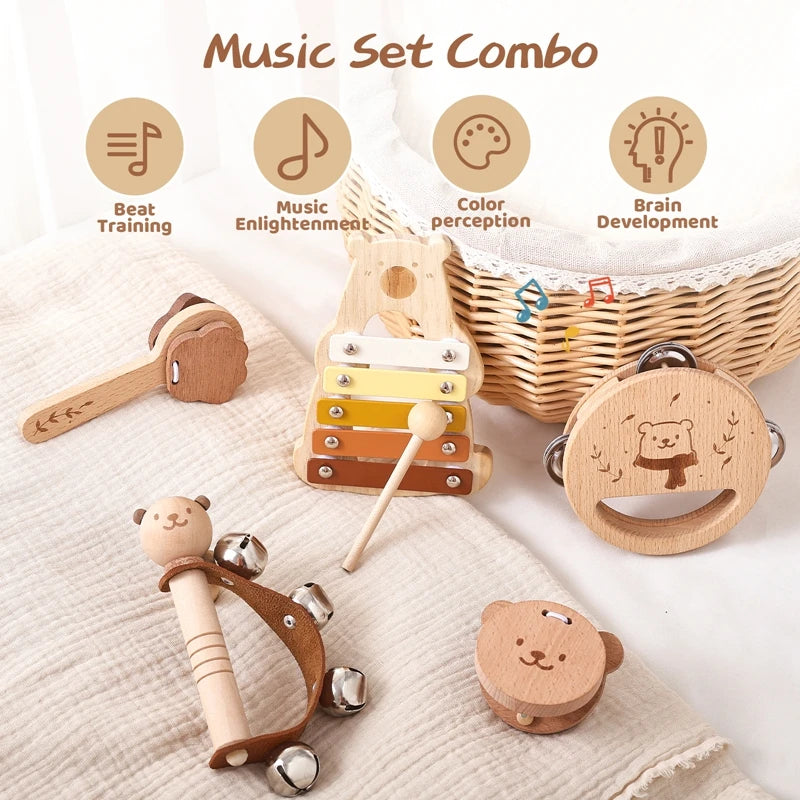 Wooden Musical Instruments for Babies – Educational Toys for Musical Development